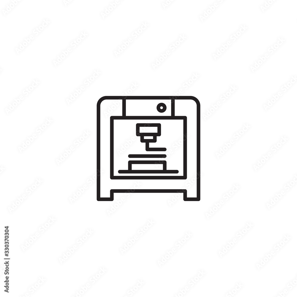 3d printer vector icon, printing symbol. Modern, simple flat vector illustration for web site or mobile app 3d printer vector icon, printing symbol. Modern, simple flat vector illustration for web site or mobile app