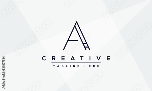 Unique modern minimalist creative letter A logo design. Vector icon template.