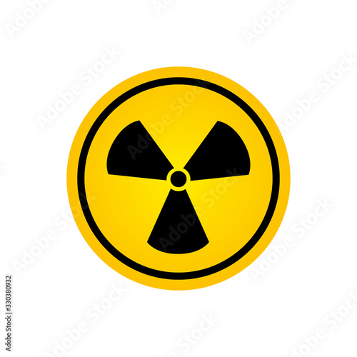 Radiation symbol vector icon isolated on white