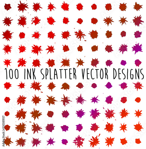 100 Ink Splatter Vector Designs