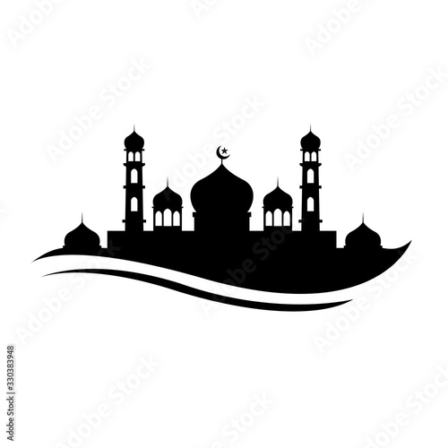 Mosque icon vector Illustration design template
