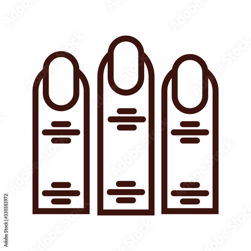 fingers human sense line style icon