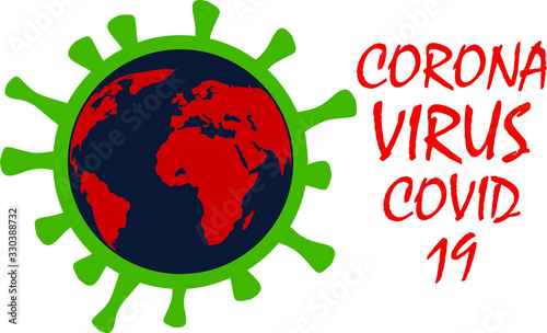 Coronavirus Bacteria Cell Icon, 2019-nCoV Novel Coronavirus Bacteria.