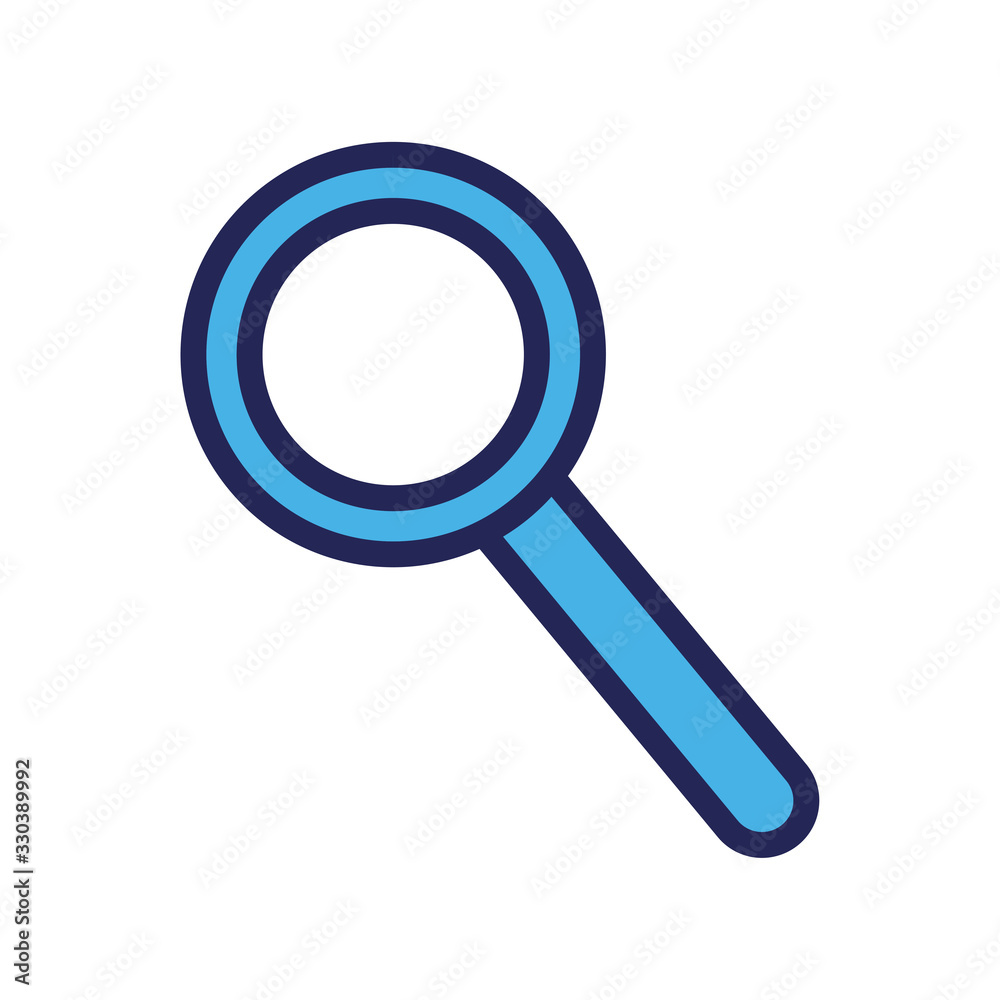 magnifying glass line and fill style icon magnifying glass line and fill style icon