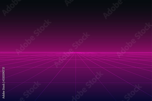 abstract futuristic technology cyber grid background vector