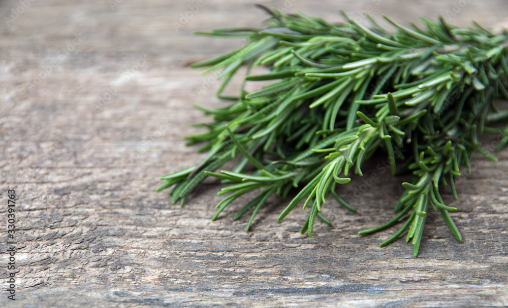 Rosemary bound on a wooden board Rosemary bound on a wooden board