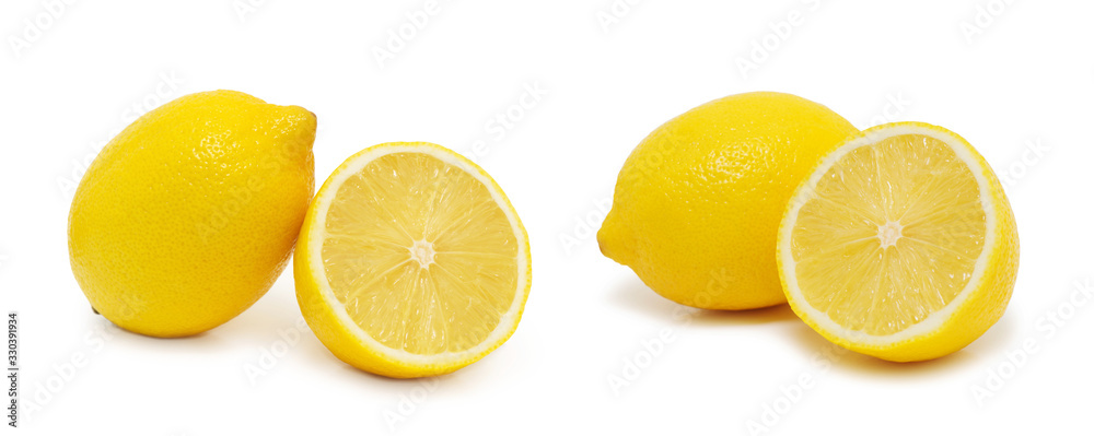 Lemon isolated on white background