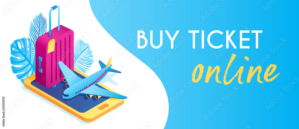 vector banner template for a travel company or airline.online booking of tickets and hotels. time of travel, trips, adventures. summer holiday. advertising, promotions, sales of tours. landing page