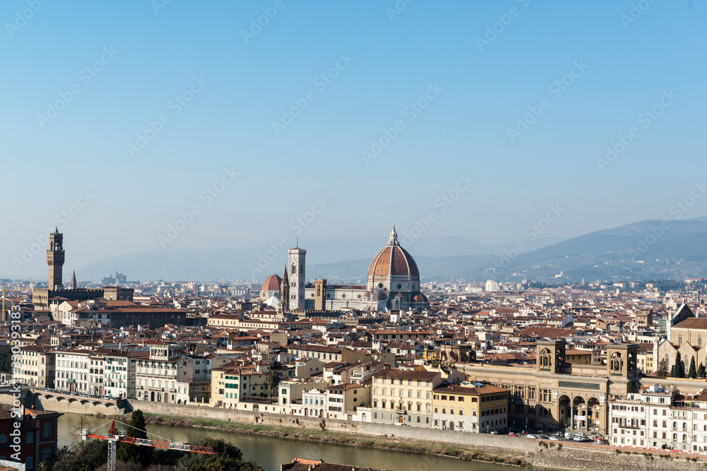 beautiful panoramic view of Florence, Tuscany, Italy
