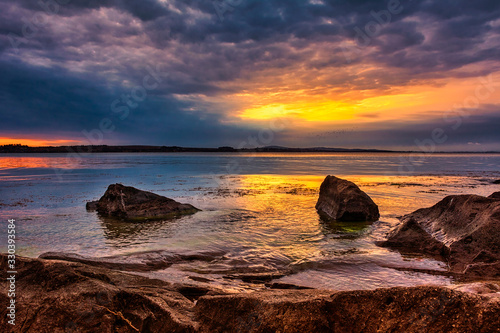 sunset on the beach, Burgas © Vasil