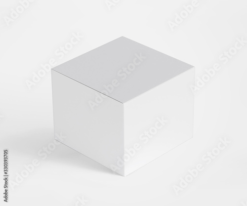 white cosmetic jar box mockup, Blank Box Packaging Realistic mockup template, 3d rendering isolated on light background 