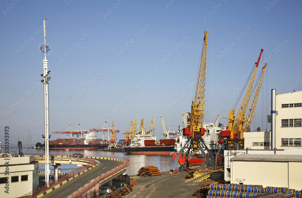 Sea port in Odessa. Ukraine