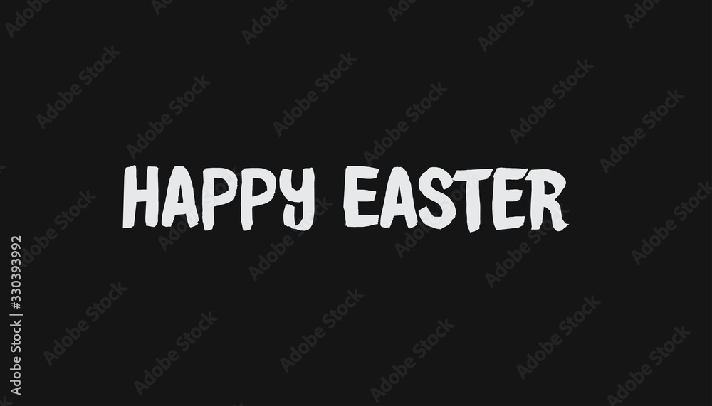 Happy Easter lettering text. Typographic design.