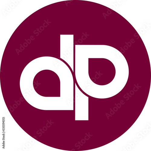 Logotipo circular letras d y p