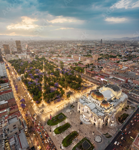 Obraz na płótnie Mexico city aerial view from Torre Latinoamericana w salonie
