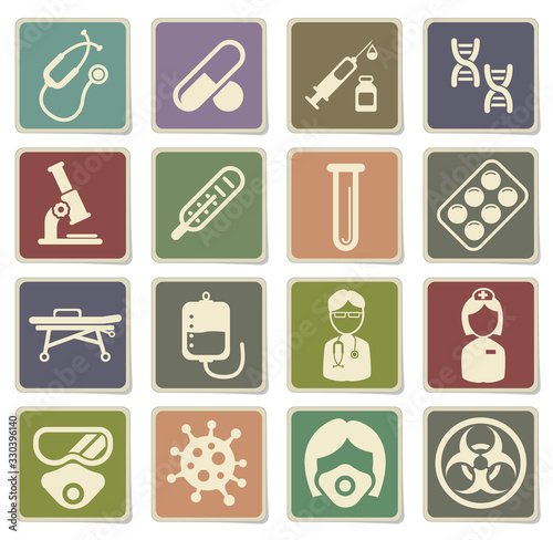 Coronavirus COVID-19 icon set