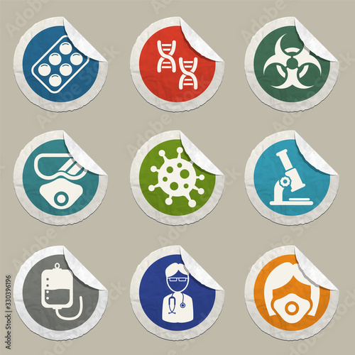 Coronavirus COVID-19 icon set