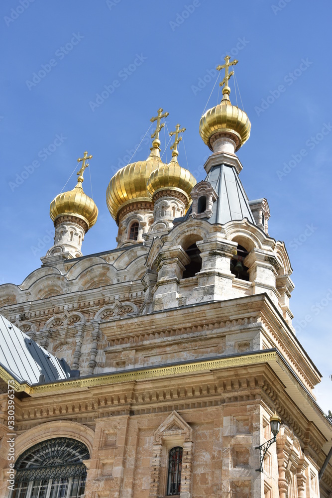 The Russian Orthodox Church of Saint Mary Magdalene, Jerusalem, Israel