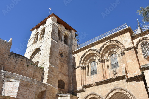 Fototapeta Naklejka Na Ścianę i Meble -  The Church of the Holy Sepulchre - church in the Christian Quarter of the Old City of Jerusalem