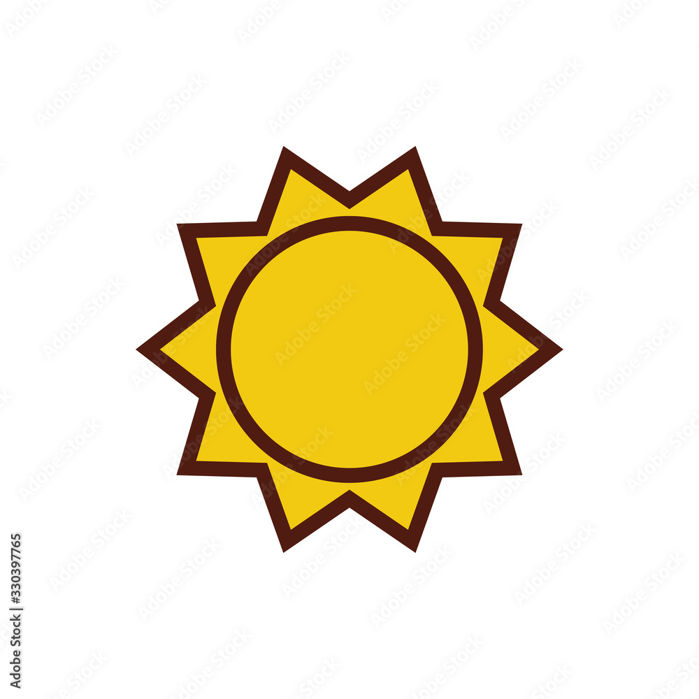 summer sun flat style icon