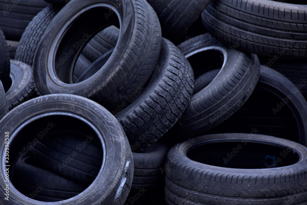 worn out tires in a disorderly heap worn out tires in a disorderly heap