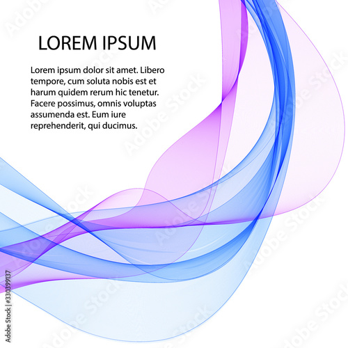 Vector abstract smoky waves background. Brochure Template Design. eps 10