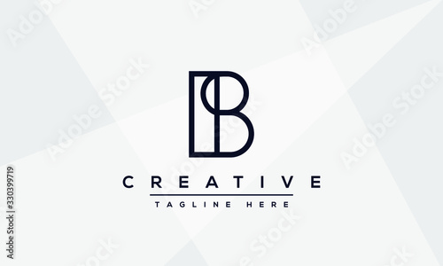 Modern abstract letter B logo design. Minimal B initial based icon. Initial BB vector 
