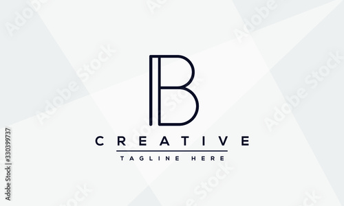 Modern abstract letter B logo design. Minimal B initial based icon. Initial BB vector 