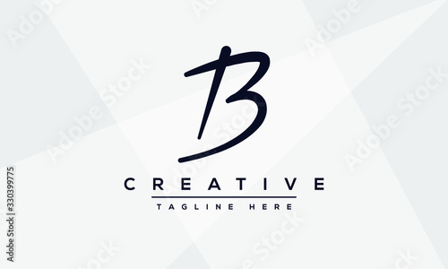 Modern abstract letter B logo design. Minimal B initial based icon. Initial BB vector 