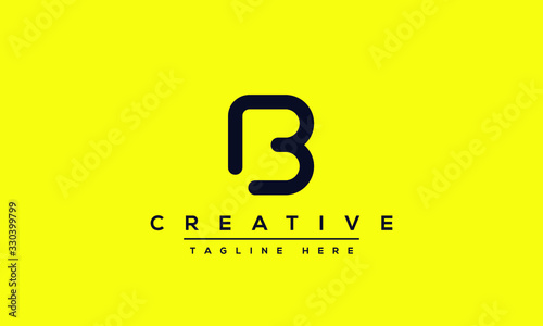 Modern abstract letter B logo design. Minimal B initial based icon. Initial BB vector 