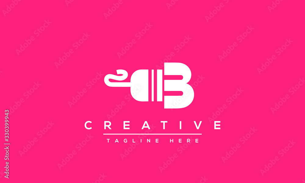 Modern abstract letter B logo design. Minimal B initial based icon. Initial BB vector 