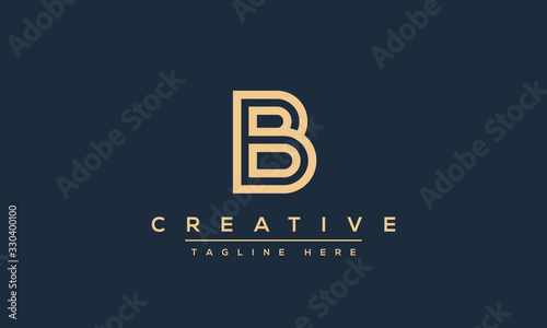 Modern abstract letter B logo design. Minimal B initial based icon. Initial BB vector 