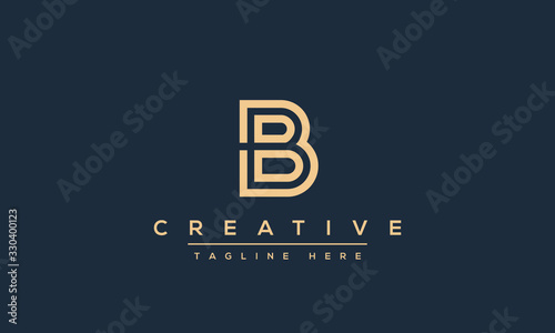Modern abstract letter B logo design. Minimal B initial based icon. Initial BB vector 