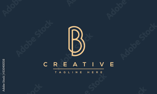 Modern abstract letter B logo design. Minimal B initial based icon. Initial BB vector 