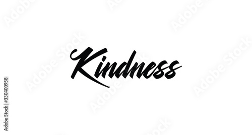 Kindness lettering sign. Hand drawn style tipography for banners, badges, postcard, t-shirt, prints, posters.