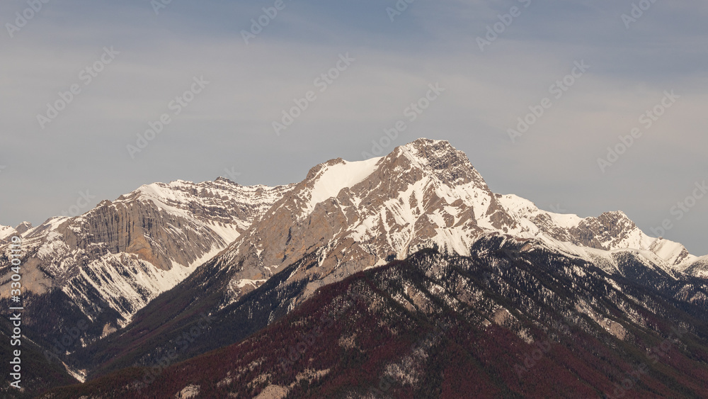 snow covered mountains