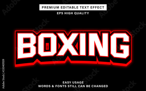 boxing editable text effect