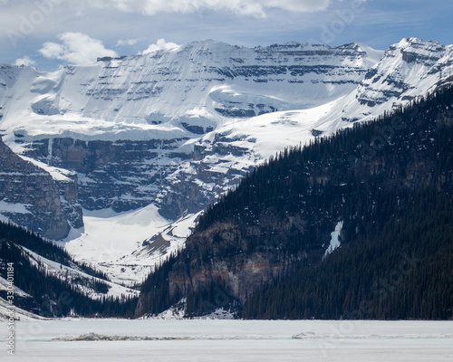 snow covered mountains