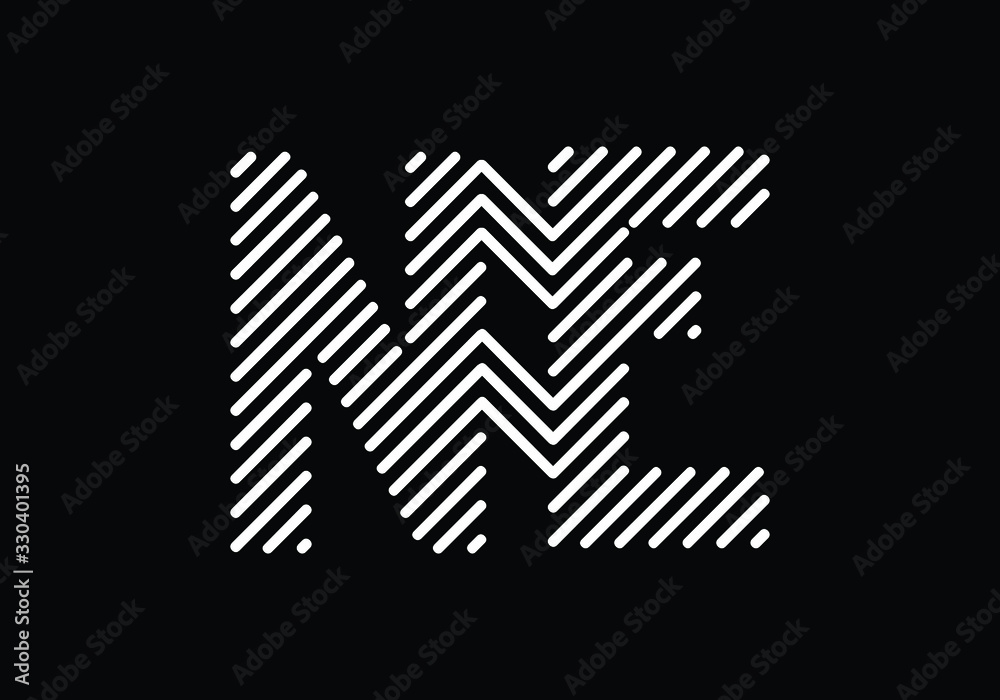 N E, NE Initial Letter Logo design vector template, Graphic Alphabet Symbol for Corporate Business Identity N E, NE Initial Letter Logo design vector template, Graphic Alphabet Symbol for Corporate Business Identity