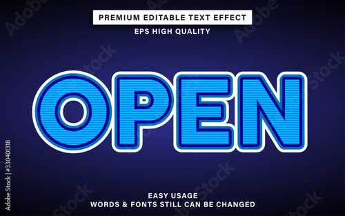 open editable text effect