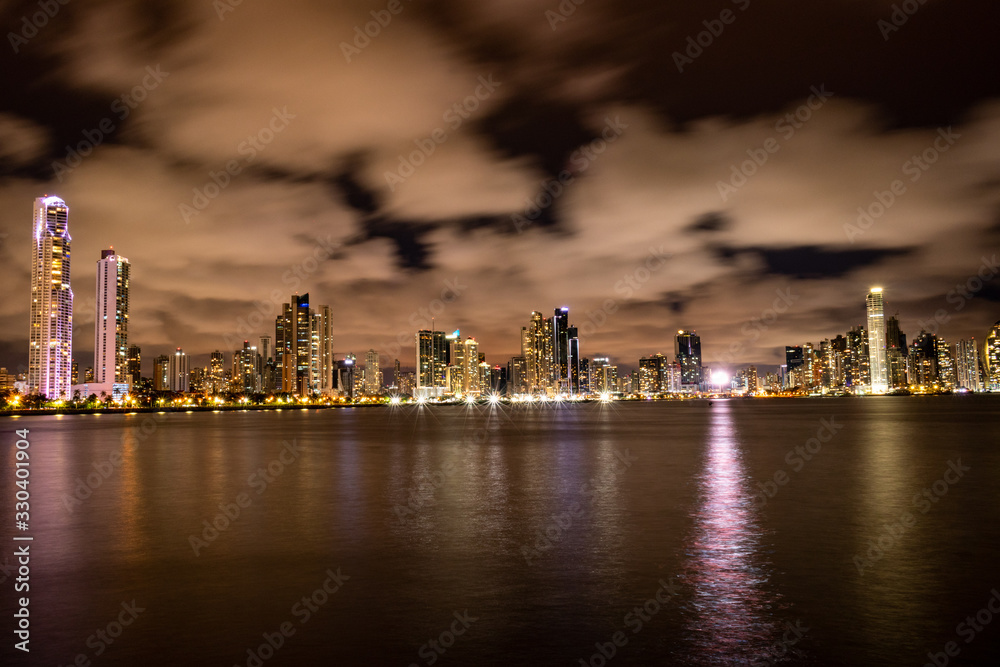 Panama city at night