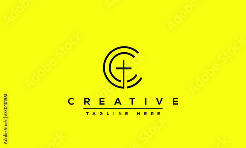Modern creative letter C logo design. Minimal C, CC initial based vector icon.