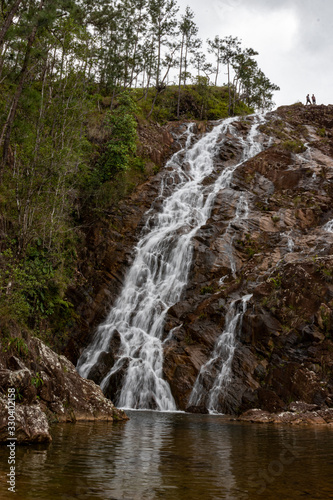 waterfall in the mountains