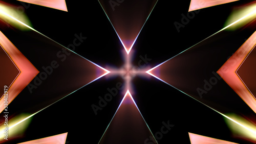 abstract futuristic kaleidoscope effect 3d rendering illustration background