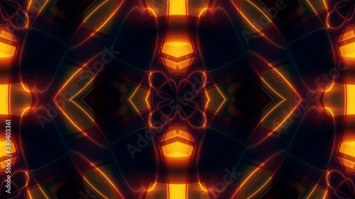 abstract futuristic kaleidoscope effect 3d rendering illustration background