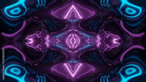 abstract futuristic kaleidoscope effect 3d rendering illustration background
