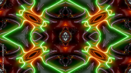 abstract futuristic kaleidoscope effect 3d rendering illustration background