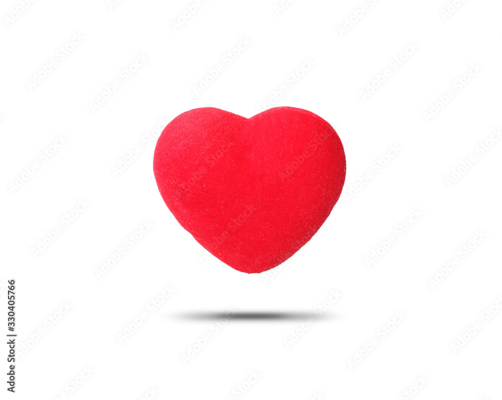 red heart on white background, this has clipping path. red heart on white background, this has clipping path.