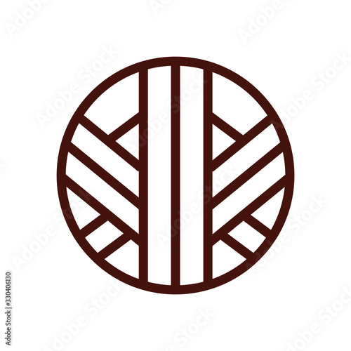 sport volley ball line and fill icon