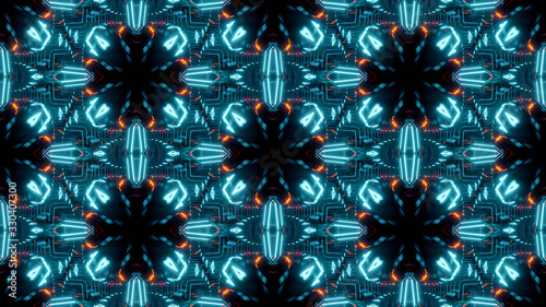 seamless abstract futuristic pattern illustration 3d render